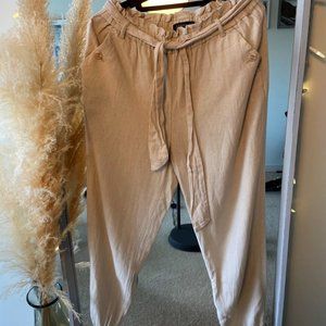 Linen tan pants